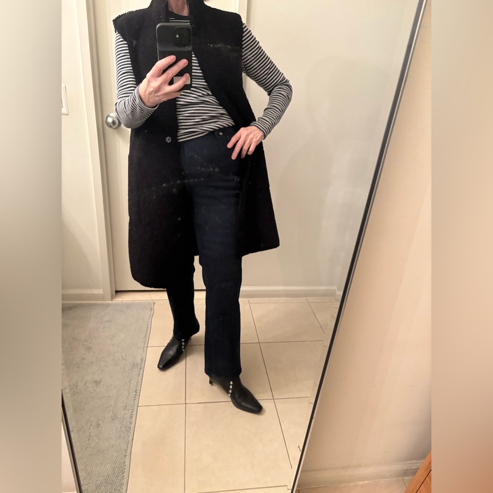 Reversible Faux Shearling, knee length Vest